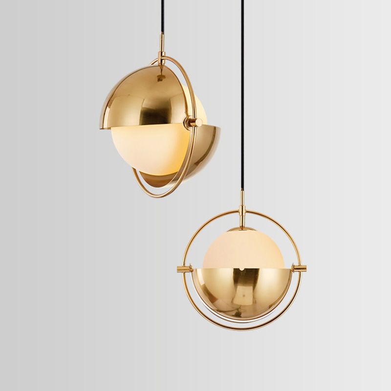 Accesorio de iluminación colgante contemporáneo Luz de techo esférico con sombra de vidrio