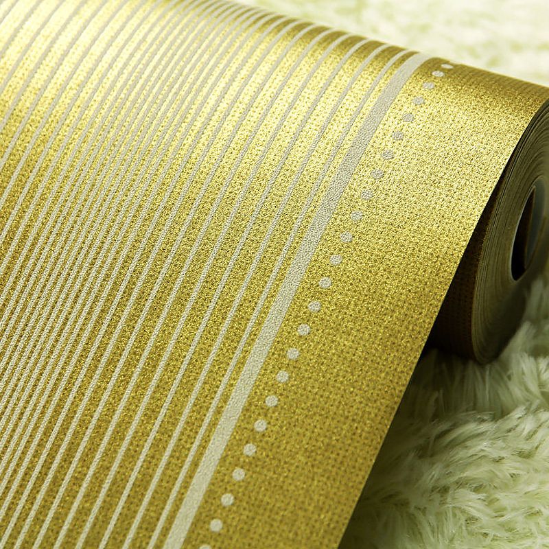 Pastel Color Ticking Stripe Wallpaper Waterproof Modern Dining Room Wall Covering
