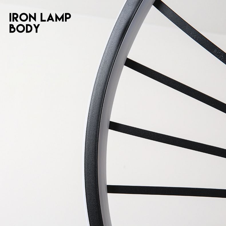 Luz colgante de negro de colgante en forma de alambre de alambre de hierro para el comedor para comedor