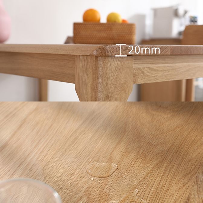 Minimalist Style Solid Wood Dining Set with Traditional Height Table and 4 Legs Base for Home Use