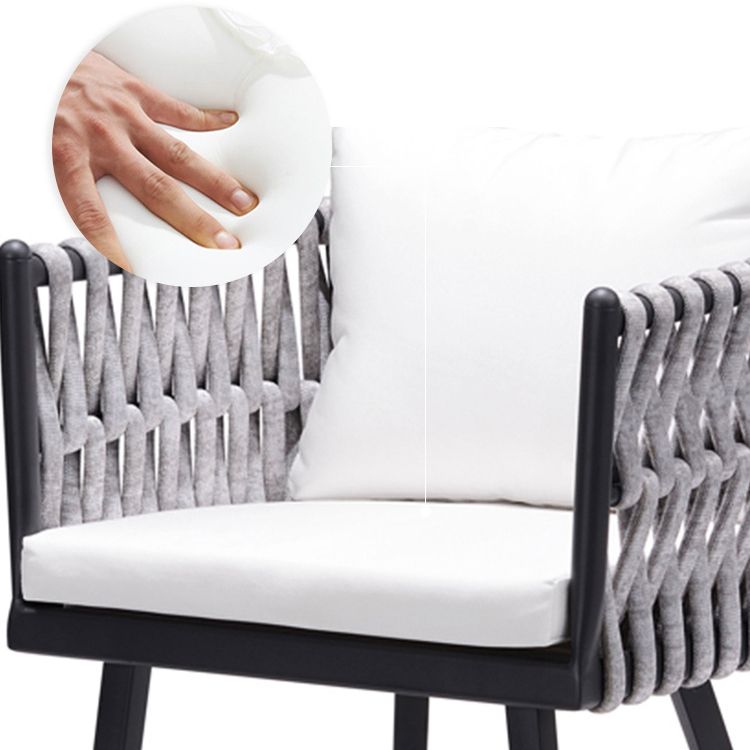 Boho Style 1/5/7 Pieces Dining Set Stone Dining Table Set with Metal Legs for Outdoor