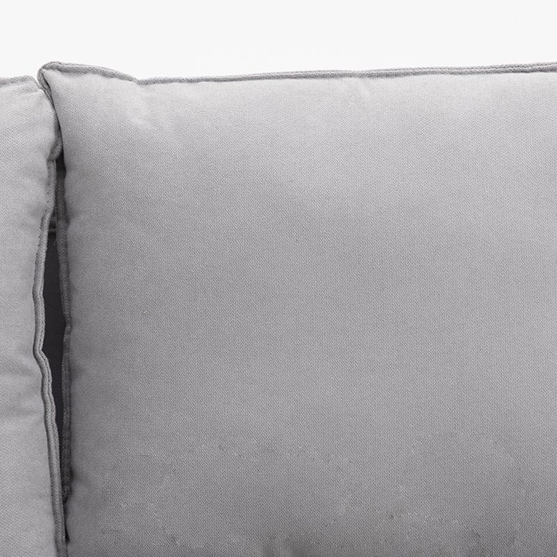 Scandinavian Loose Back Sofa 27.17" H Square Arm Slipcovered Loveseat