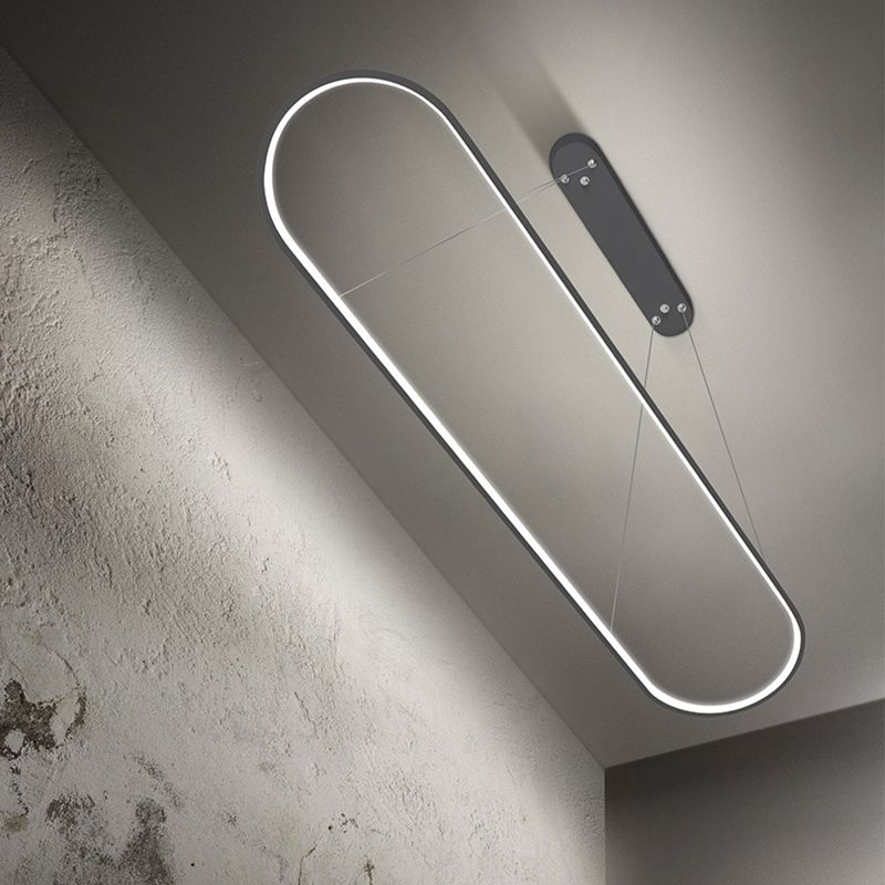 Oval Island Pendant Lights Ultra-Contemporary Acrylic Island Pendant Lights for Restaurant