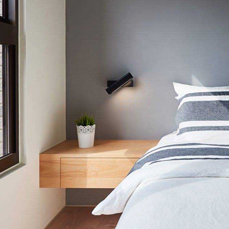 Square Metal Wall Sconce Modern Style Single Light Wall Mount Lighting