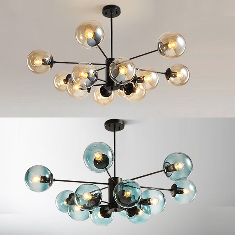 Lustre de lustre en verre luminaire de lustre moderne Light pour le salon