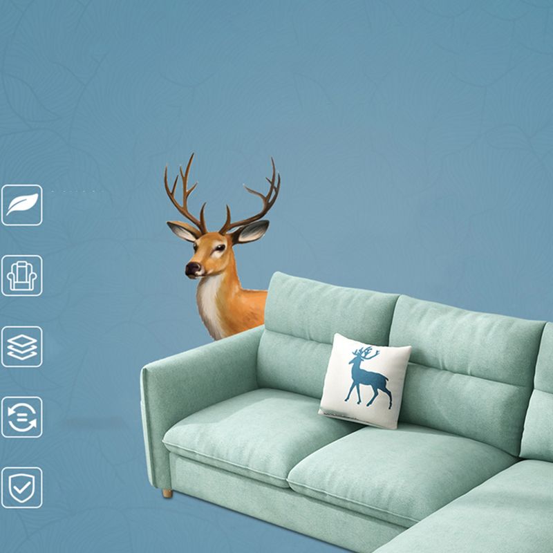 Modern 35.43 " H Square Arm Sofa & Chaise with Storage for Living Room