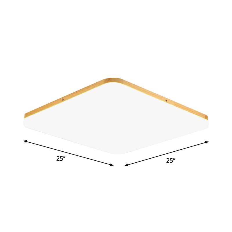 Thinnest Quadrat/Rechteck Deckenleuchte einfache Acryl Wohnzimmer LED Unterputz Lampe in Beige, 13 "/25" /37.5 " Breite