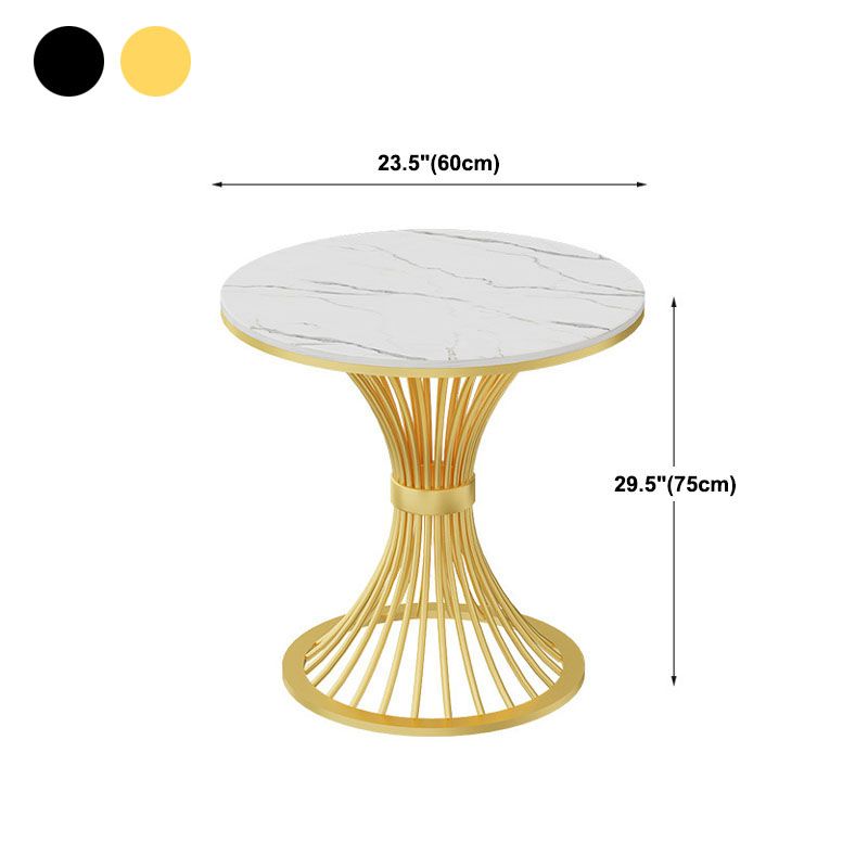 Modern Style Dining Table Sintered Stone Round Table for Dining Room