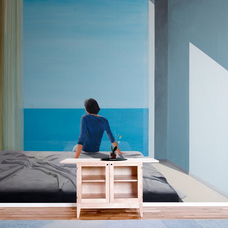 Comeback to the Seaside Mural Artistic Moisture Resistant Bedroom Wall Decor, Optional Size