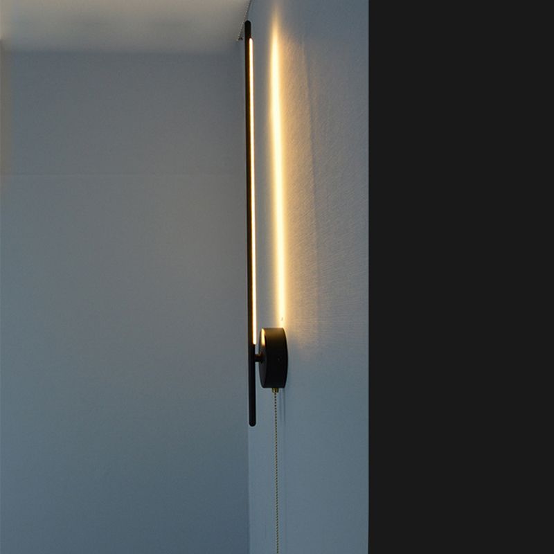Zeitgenössischer Stil linearer LED -Wandlampe Metall 1 Licht Wandleuchte Leuchten