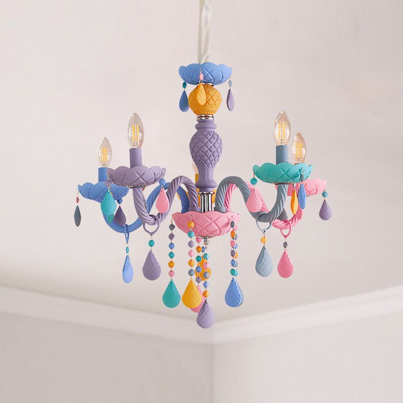 Nordic Macron Chandelier Candle Pendant Lighting Fixtures for Child Room