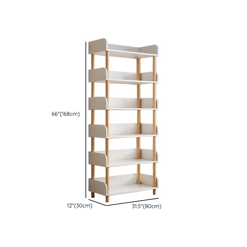 Scandinavian Standard Bookshelf Open Back Engineered Wood Bookcase