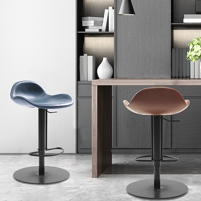 Leather Bar Stool Adjustable Backrest Swivel Counter Stool for Bristol