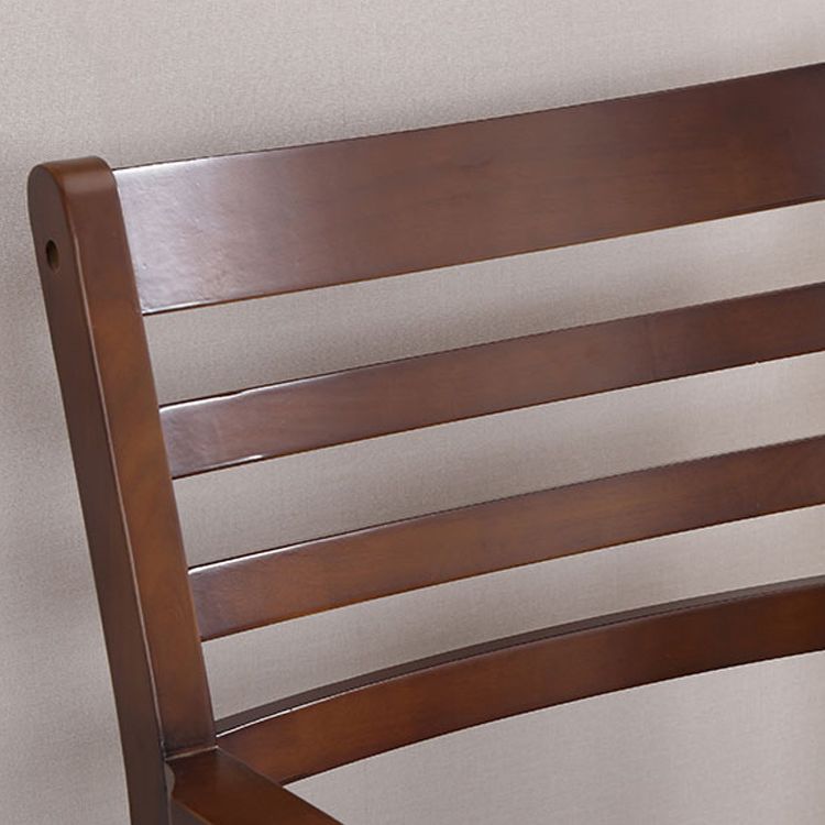 Sillón de comedor tradicional con respaldo de escalera de madera, sillón de comedor individual