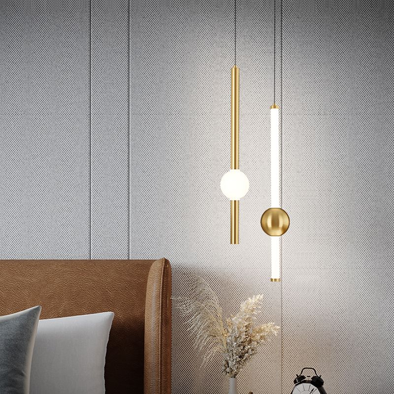 Salle de salle à manger minimalisme de pendentif en fer linéaire