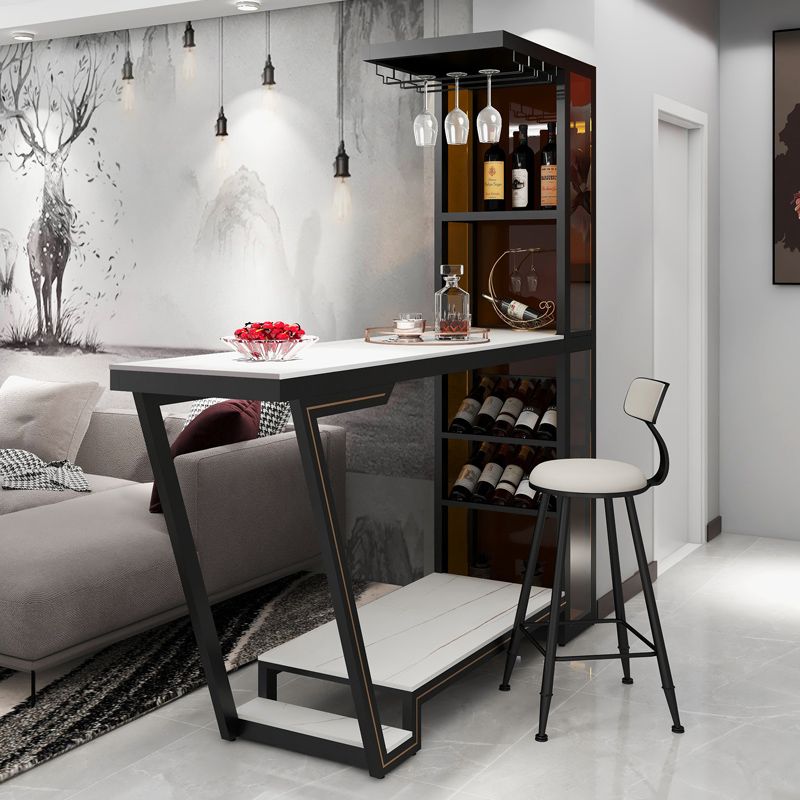 Modern Stone Bar Dining Table Rectangle Bar Table for Dining Room