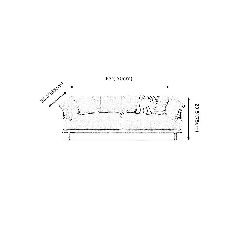 Stationary Cotton Living Room Pillow Top Arm Standard Cushions Seating