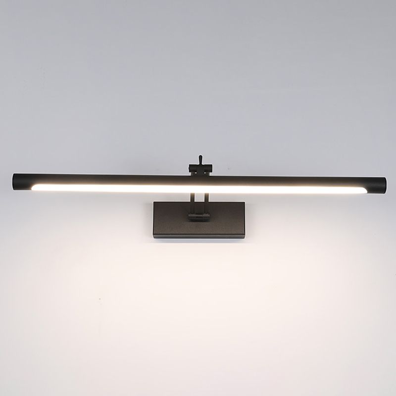 Metall lineare Schattenwandbeleuchtung moderner Spiegel 1-Licht-Wandmontage Leuchte in Schwarz