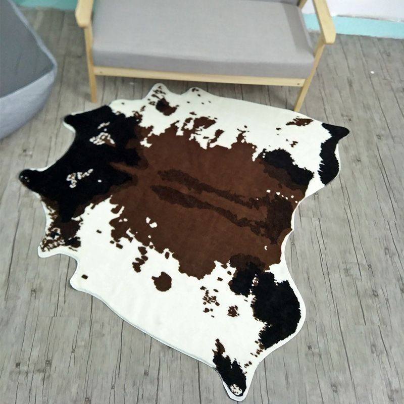 Casual Animal Skin Pattern Rug Multi-Colored Polyster Rug Non-Slip Pet Friendly Area Carpet for Living Room