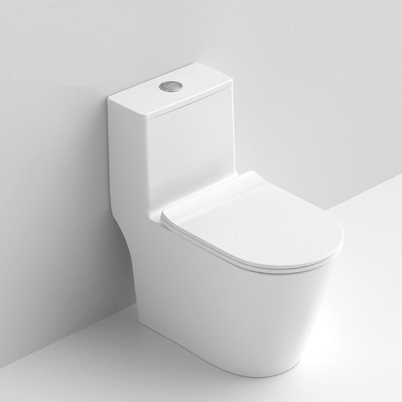 Traditional Floor Mount White Toilet Slow Close Seat Included Toilet Bowl for Bathroom