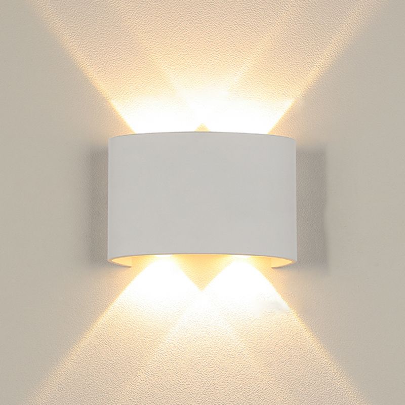 Moderne minimalistische wasserdichte LED -Wandleuchte Aluminium Rechteckige Scheinwerfer mit Glasschatten