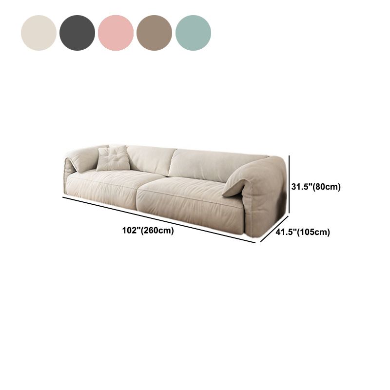 Modernism Pillow Top Arm Sofa 41.34-In D Leather Down Fill Sofa