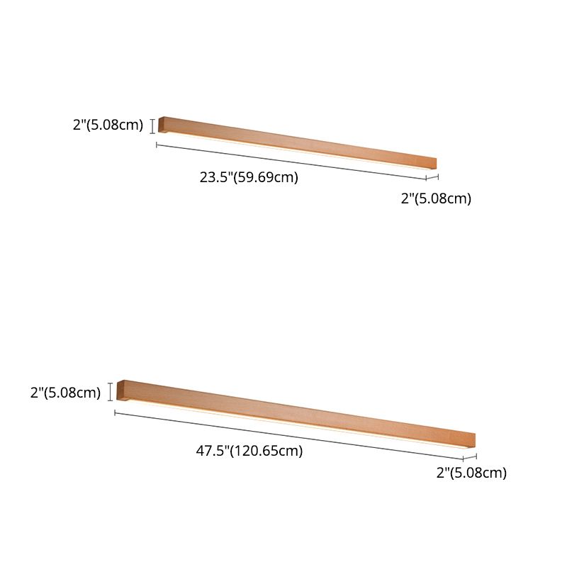 Modern Minimalist Style Linear Wall Mounted Light Fixture Wood Wall Light Sconces for Living Room