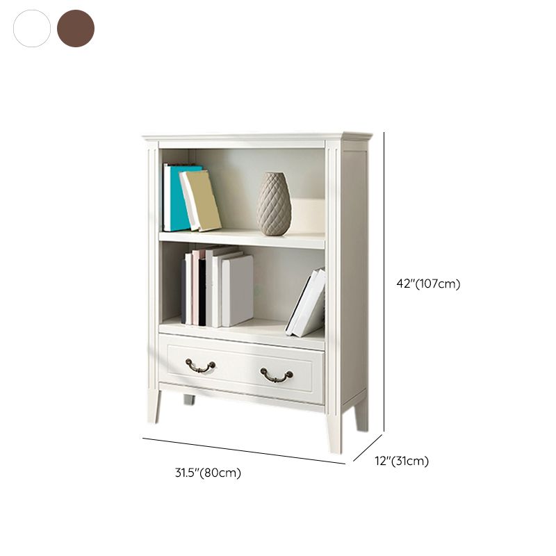 Modern Style Closed Back Bookshelf Standard Wooden Bookcase for Study Room