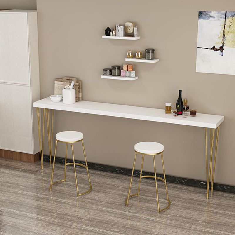 White Modern Style Bar Table in Wood and Iron Bar Table Indoor Bar Table