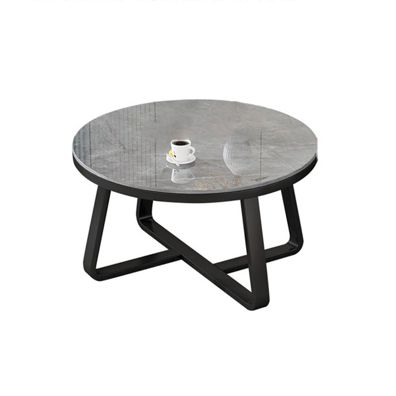Slate Single Coffee Table Frame Round Coffee Table for Living Room