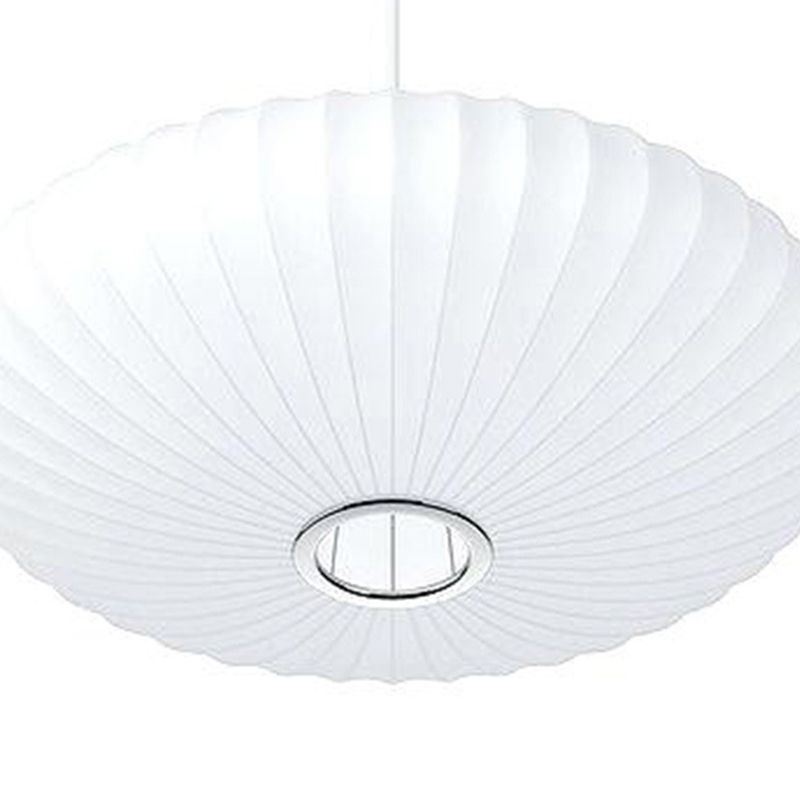 Lámpara colgante de 1 luz de seda, iluminación colgante de estilo Asia para sala de estar