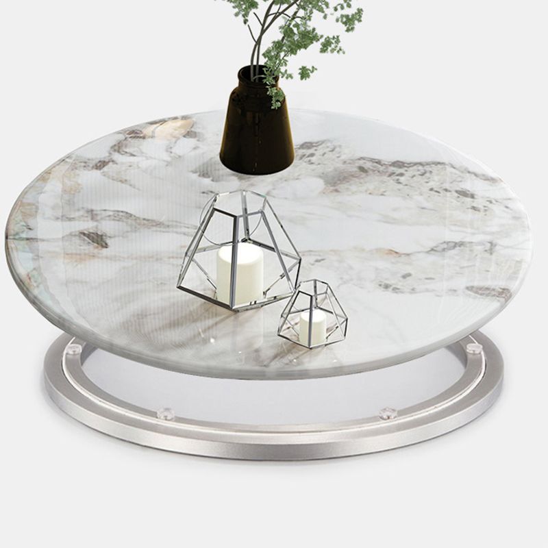 Contemporary Stone Turntable Dining Set Stone 1/2/5/7 Pieces Dining Furniture for Home