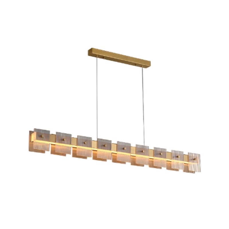 Glass Island Pendant Modern Style Island Light Fixtures for Dining Room
