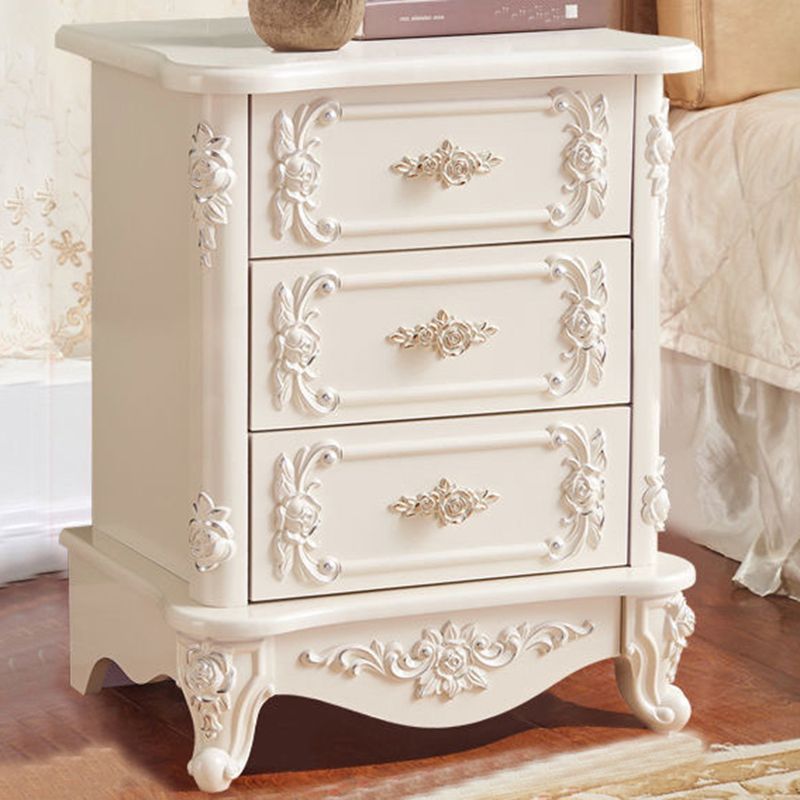 15.74" Wide Accent Chest Modern White Rectangle Chest with Drawers