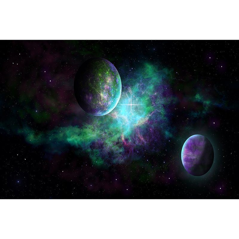 Cosmic Space Wall Mural for Sleeping Room, Stain Resistant, Personalized Size Available