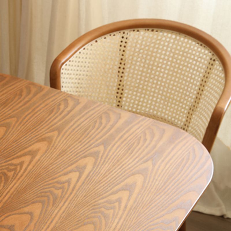 Contemporary Dining Set 1/4/5/6 Pcs Solid Wood Dining Table and Chairs