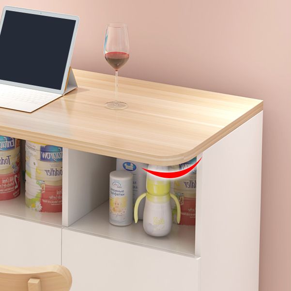 Rectangle Bar Table Wood Dining Table for Kitchen Living Room