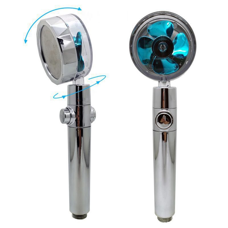 Plastic Handheld Shower Head Standard Round Spray Head with Swivel