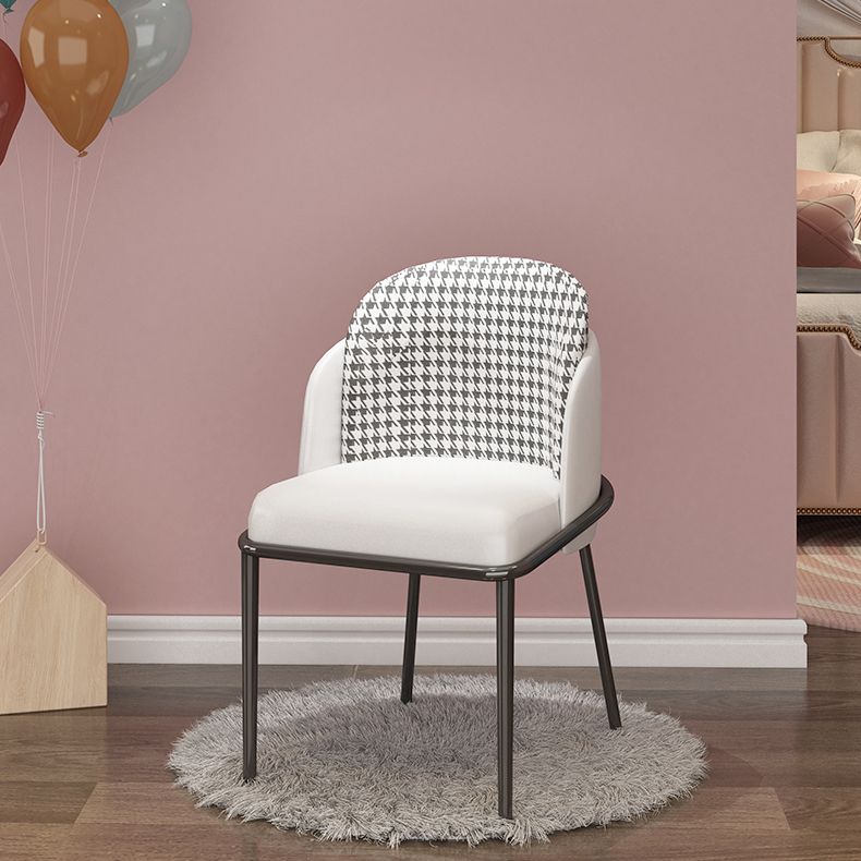 Silla de comedor tapizada de estilo escandinavo, silla de comedor individual con respaldo sólido