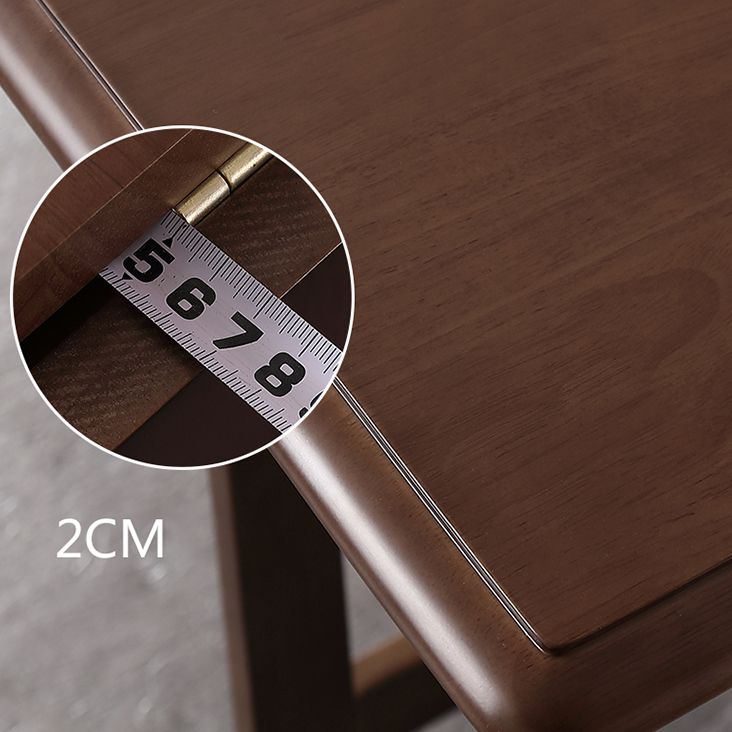 Mesa de comedor marrón moderna de mediados de siglo Mesa de comedor de hoja de madera maciza para uso en el hogar