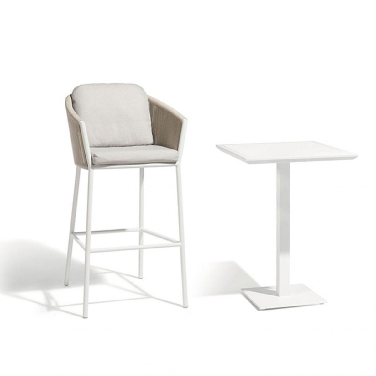 Boho Style Stone Dining Table 1/3 Pcs Dining Table Set with Chairs for Patio