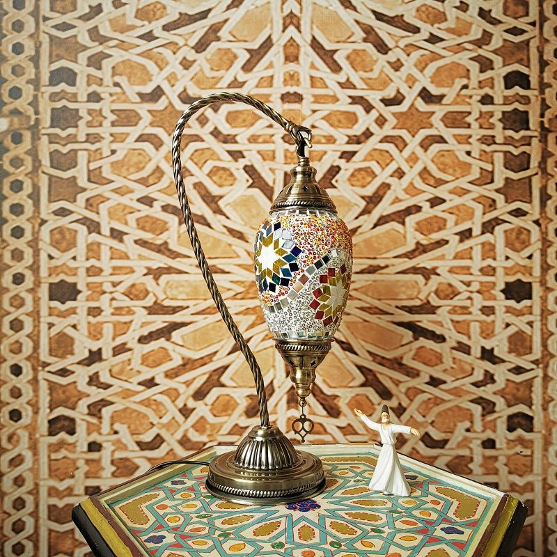 Moderne stijl traanvormige tafel verlichting glas 1 lichte tafellamp voor slaapkamer