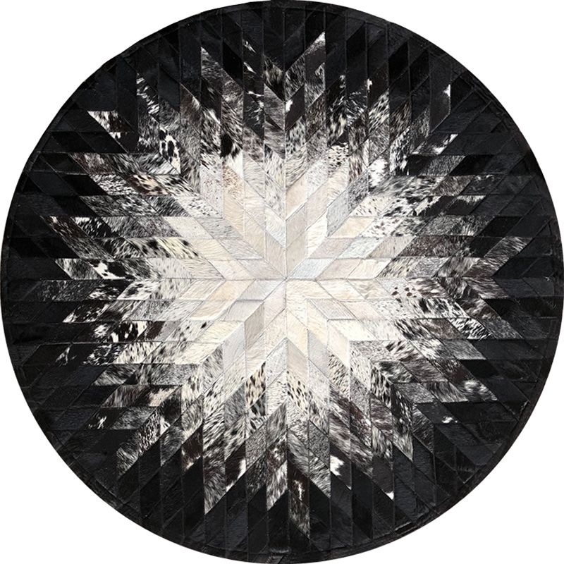 Western Geometric Print Rug Multi Color Cowhide Area Rug Pet Friendly Easy Care Carpet for Living Room