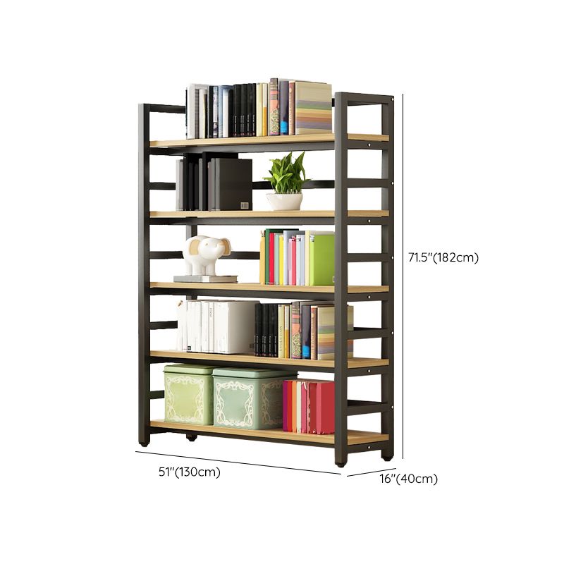Modern Black Open Back Shelf Bookcase Shelves Included for Home Office
