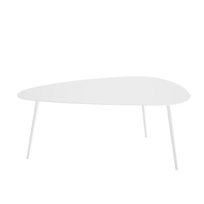 3 Legs Base Metal Black/white Base White/black Free Shape Coffee Table