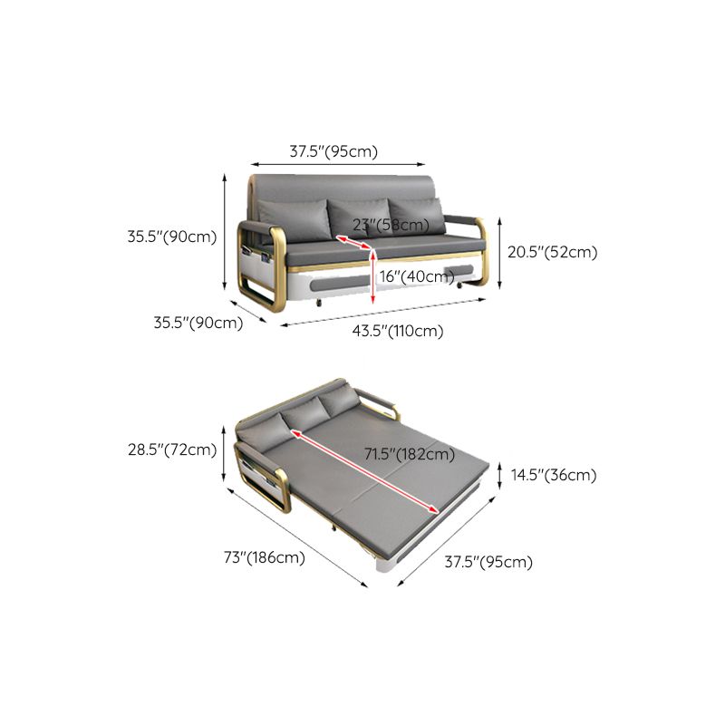 Pillow Included Sofa Futon Cushion Back Foldable Futon Sofa Bed
