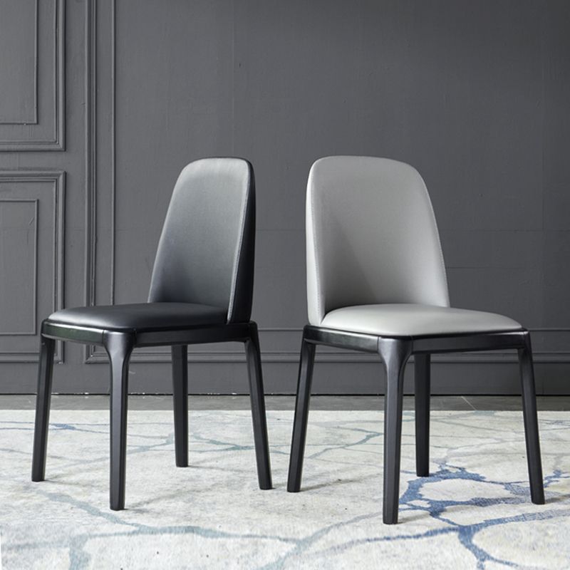 Silla auxiliar industrial tapizada para el hogar, silla de comedor Parsons con acabado mate (juego de 2)