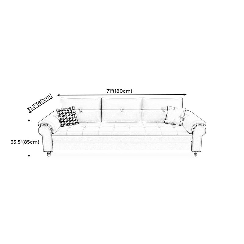 Kunstleder modernes Sofa 31.49 "W Kissen Top Arm -Sofa für Wohnzimmer
