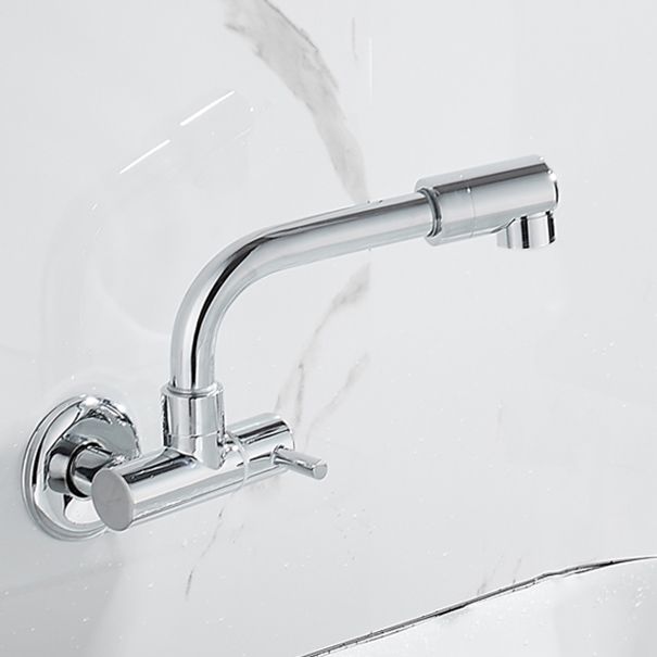 Wall Mounted Metal Tub Filler Low Arc Waterfall Bathtub Faucet