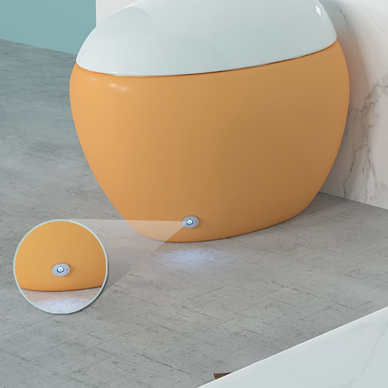 Round Ceramic Floor Mount Bidet Antimicrobial Floor Standing Bidet